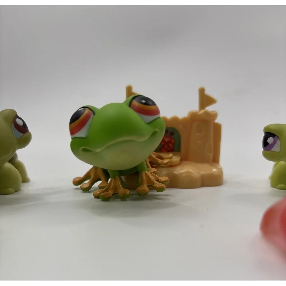 Littlest Pet‎ Shop #264 #7 #350 Green Frogs Sandcastle LPS Bucket Goggles